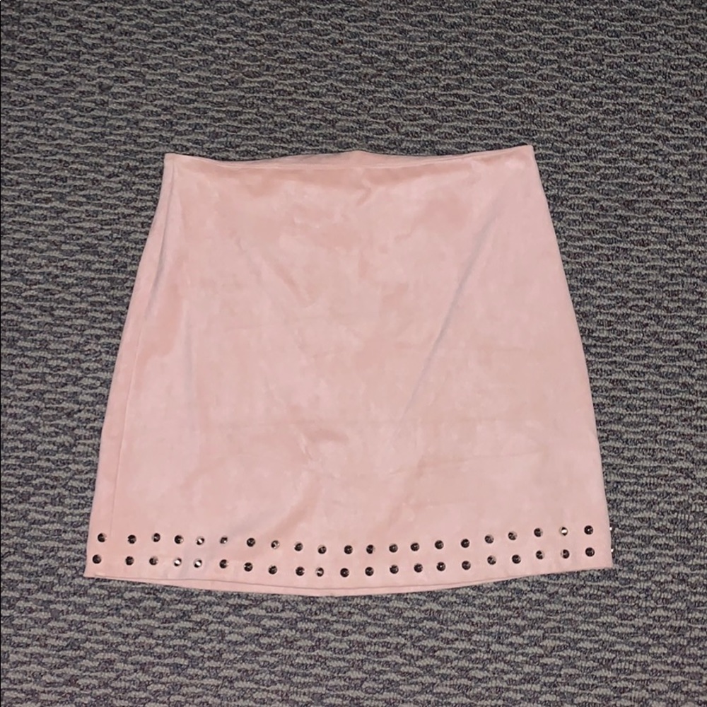 Suede skirt with studs